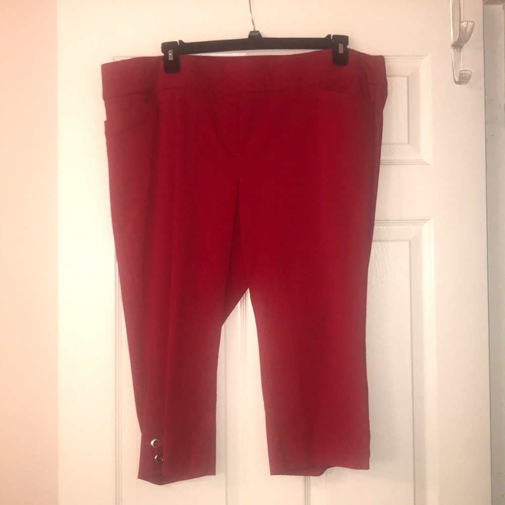 Kim Rogers red capris
